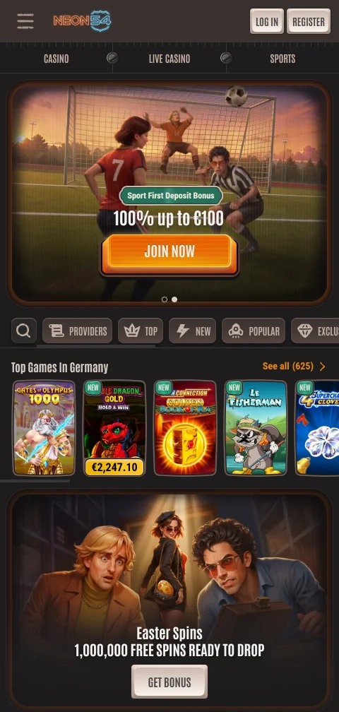 Jogos mobile otimizados no Neon54 Casino Brasil