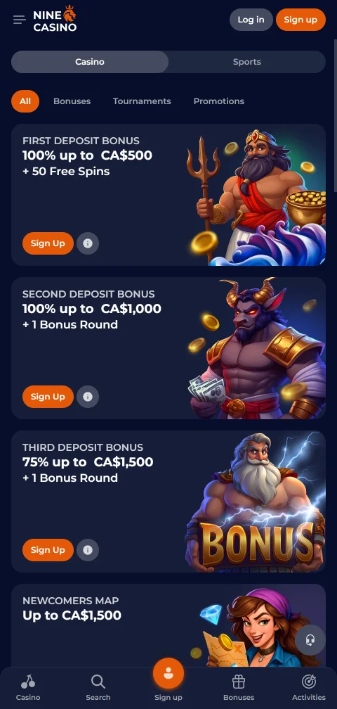 Licenças e segurança da Nine Casino Brasil