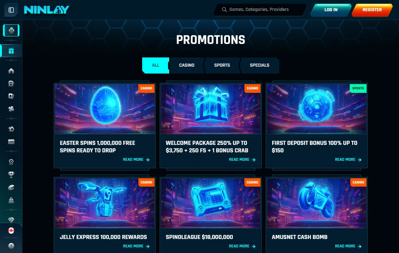 Jogos slots e live dealer no catálogo Ninlay Casino Brasil variado