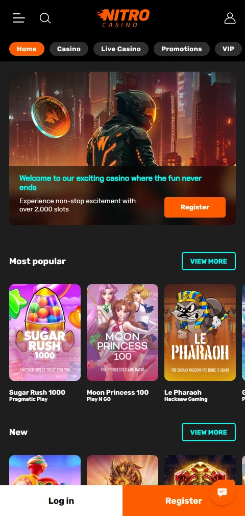 Jogos mobile acessíveis no Nitro Casino Brasil