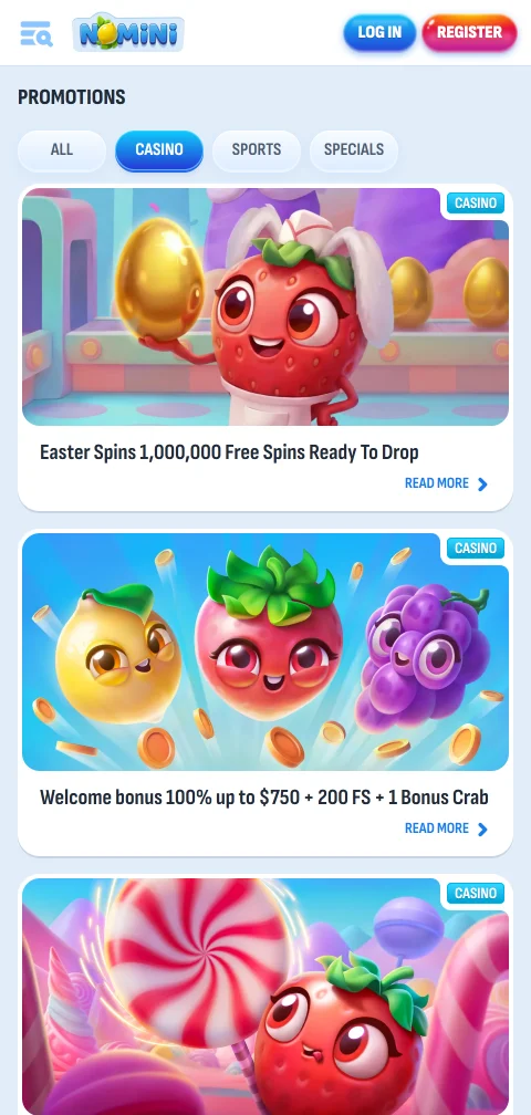 Opções depósitos saques PIX no Nomini Casino Brasil via celular