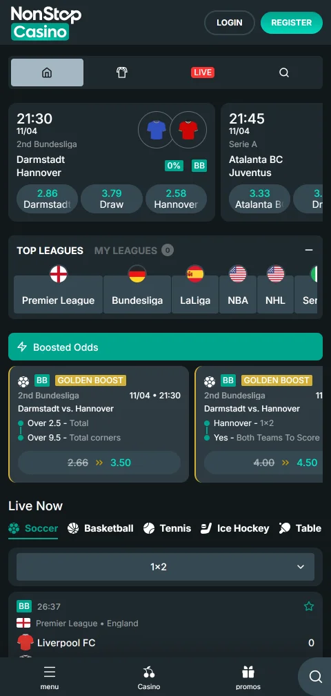 Jogos mobile acessíveis no NonStop Casino Brasil smartphone