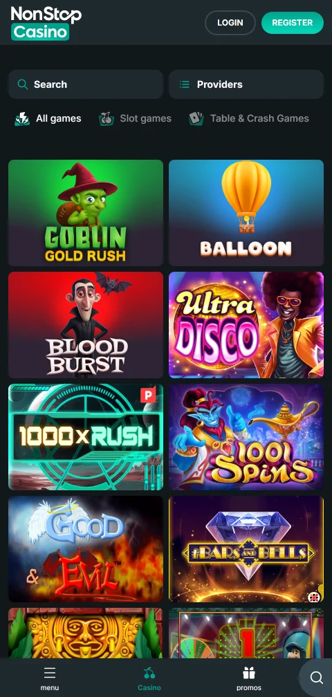 Pagamentos depósitos saques PIX no NonStop Casino Brasil
