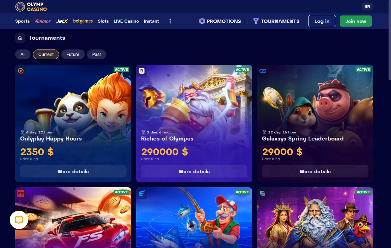 Promoções e bônus de boas-vindas no Olymp Casino Brasil plataforma