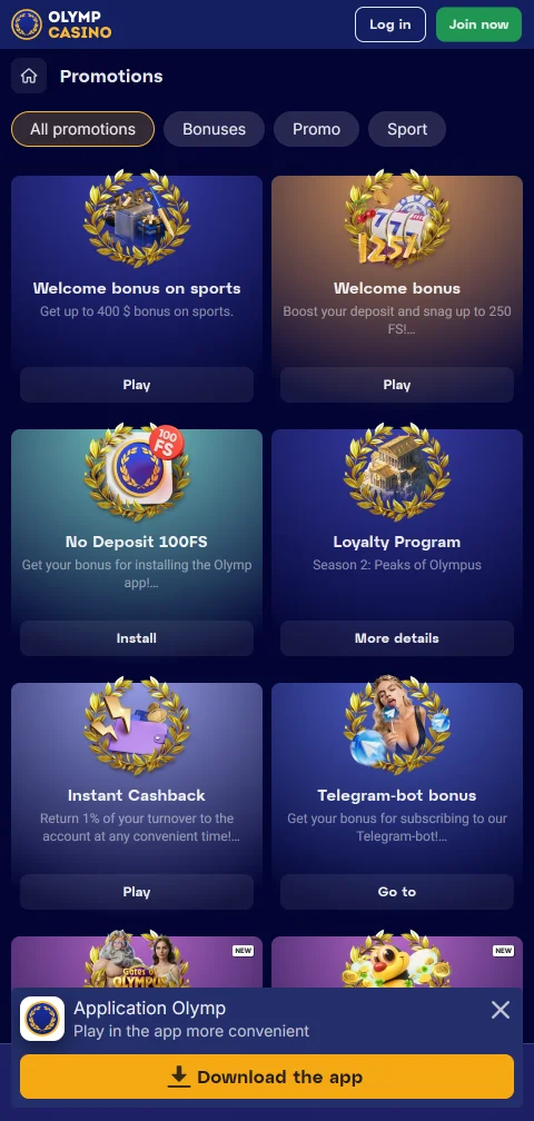 Métodos de depósito e saque no Olymp Casino Brasil via mobile
