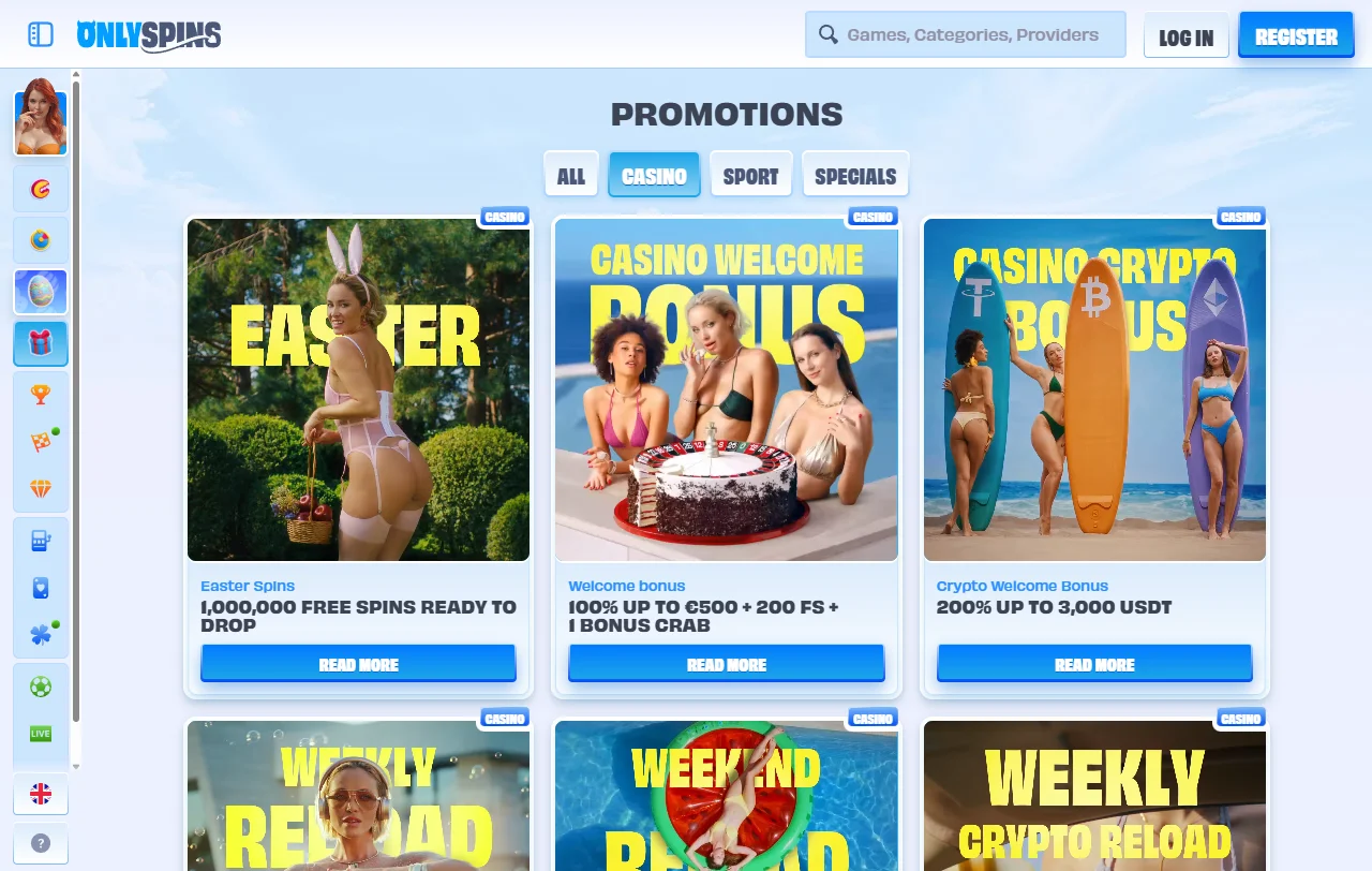 Catálogo de jogos em OnlySpins Casino Brasil com slots, mesa ao vivo e títulos de provedores estabelecidos