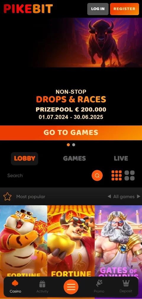 Jogos mobile responsivo Pikebit Casino Brasil acessível dispositivos