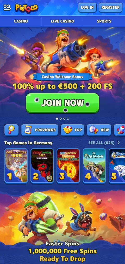 Pistolo Casino Brasil mobile browser jogos acessíveis