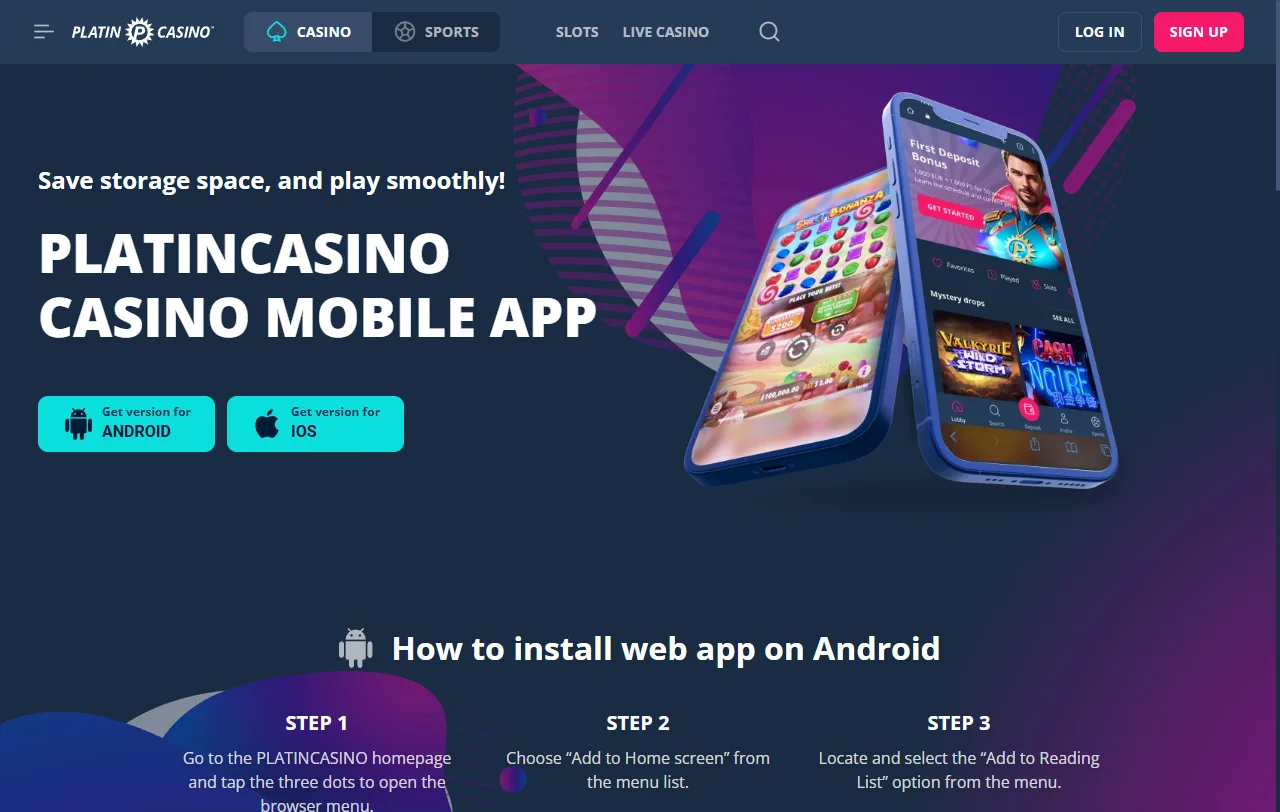 Catálogo de jogos Platin Casino Brasil com slots e provedores premium