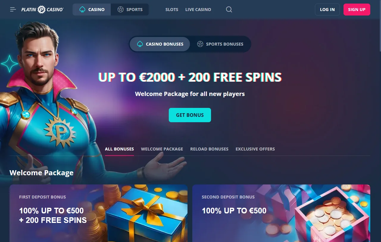 Bônus de boas-vindas e promoções disponíveis em Platin Casino Brasil