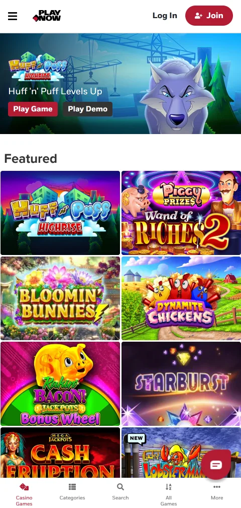 Jogos mobile acessíveis PlayNow Casino Brasil dispositivos