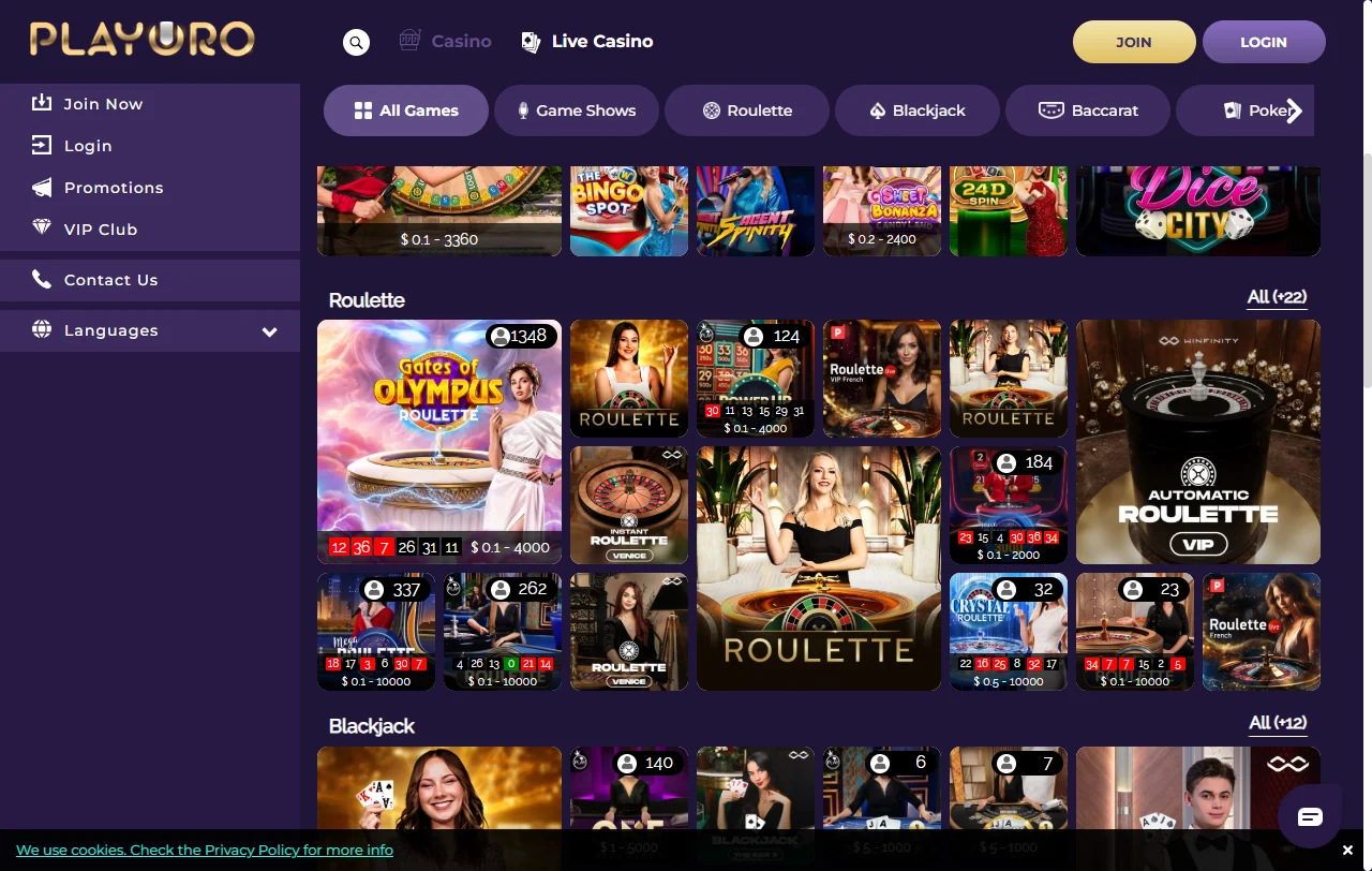 Promoções e bônus de boas-vindas Playoro Casino Brasil