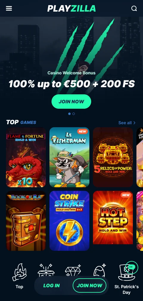 Jogos mobile acessíveis Playzilla Casino Brasil