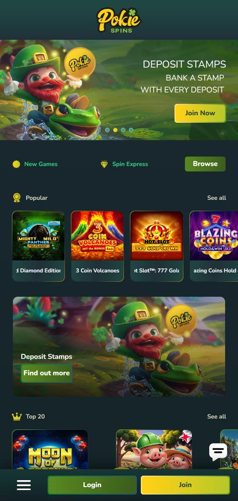 Jogos móveis responsivos Pokie Spins Casino Brasil acessíveis