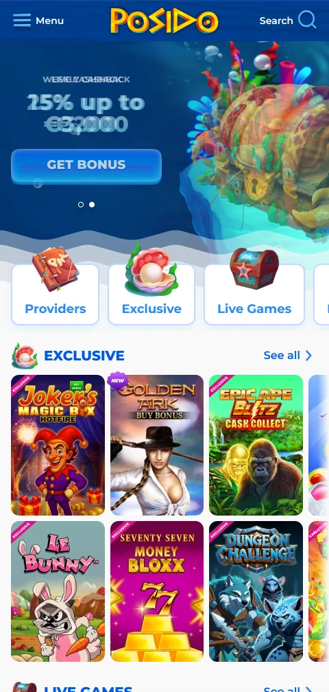 Depósitos saques PIX no Posido Casino Brasil móvel