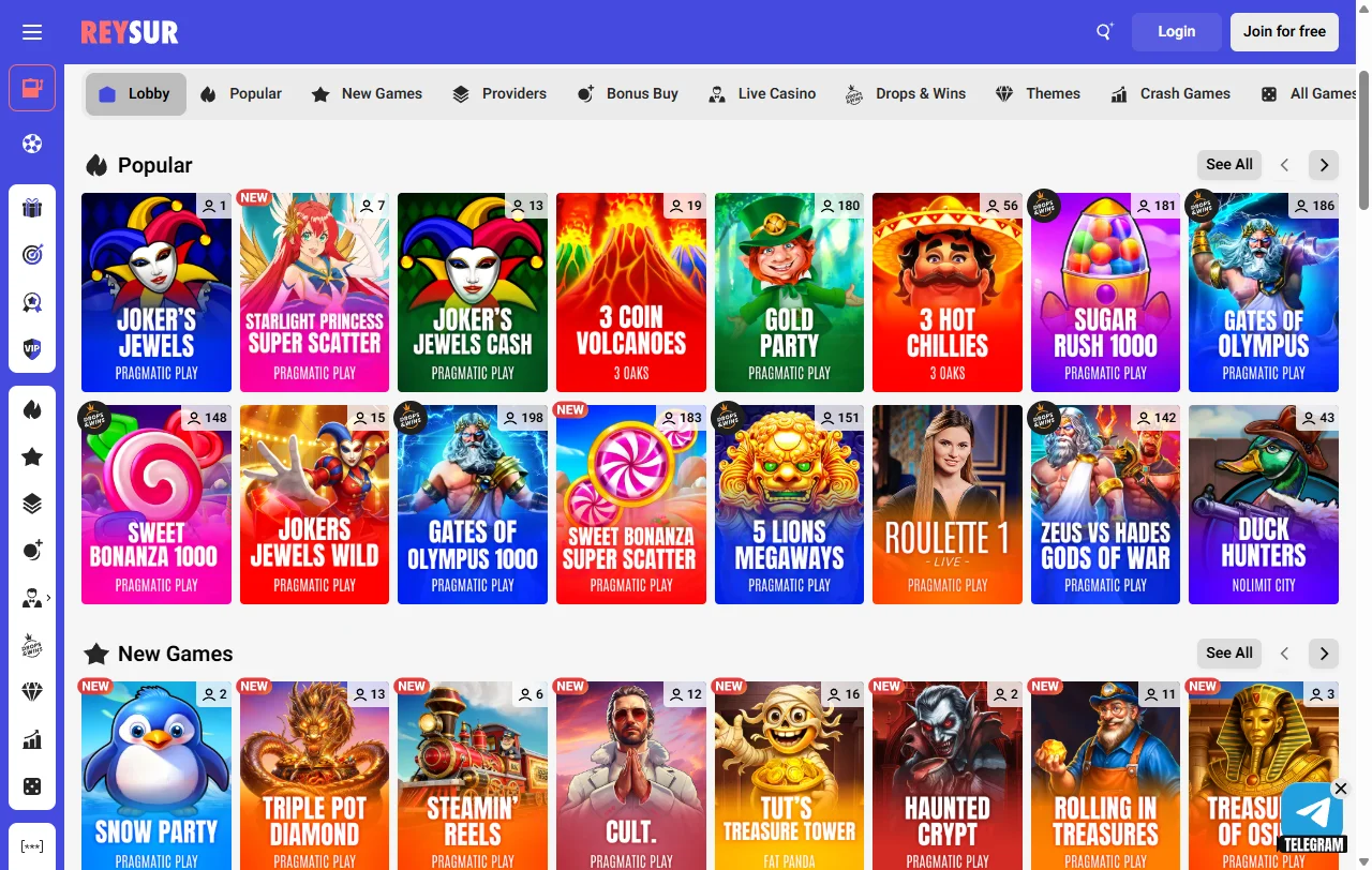 Bônus promoções e ofertas Reysur Casino Brasil detalhadas