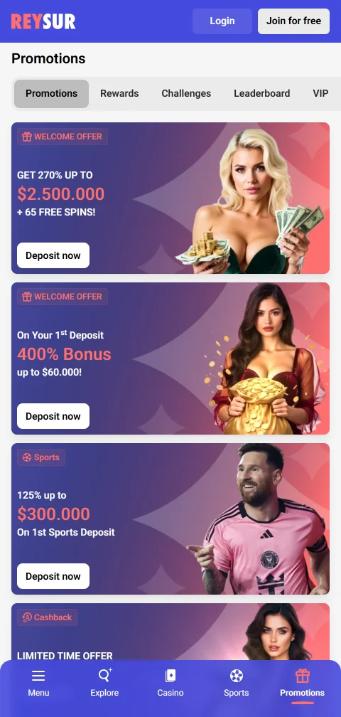 Pagamentos depósitos saques Reysur Casino Brasil PIX
