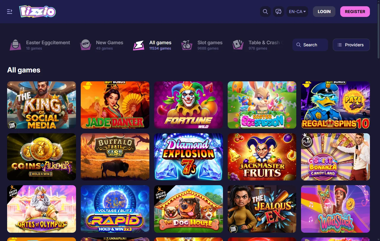 Seleção jogos e proveedores principais Rizzio Casino Brasil