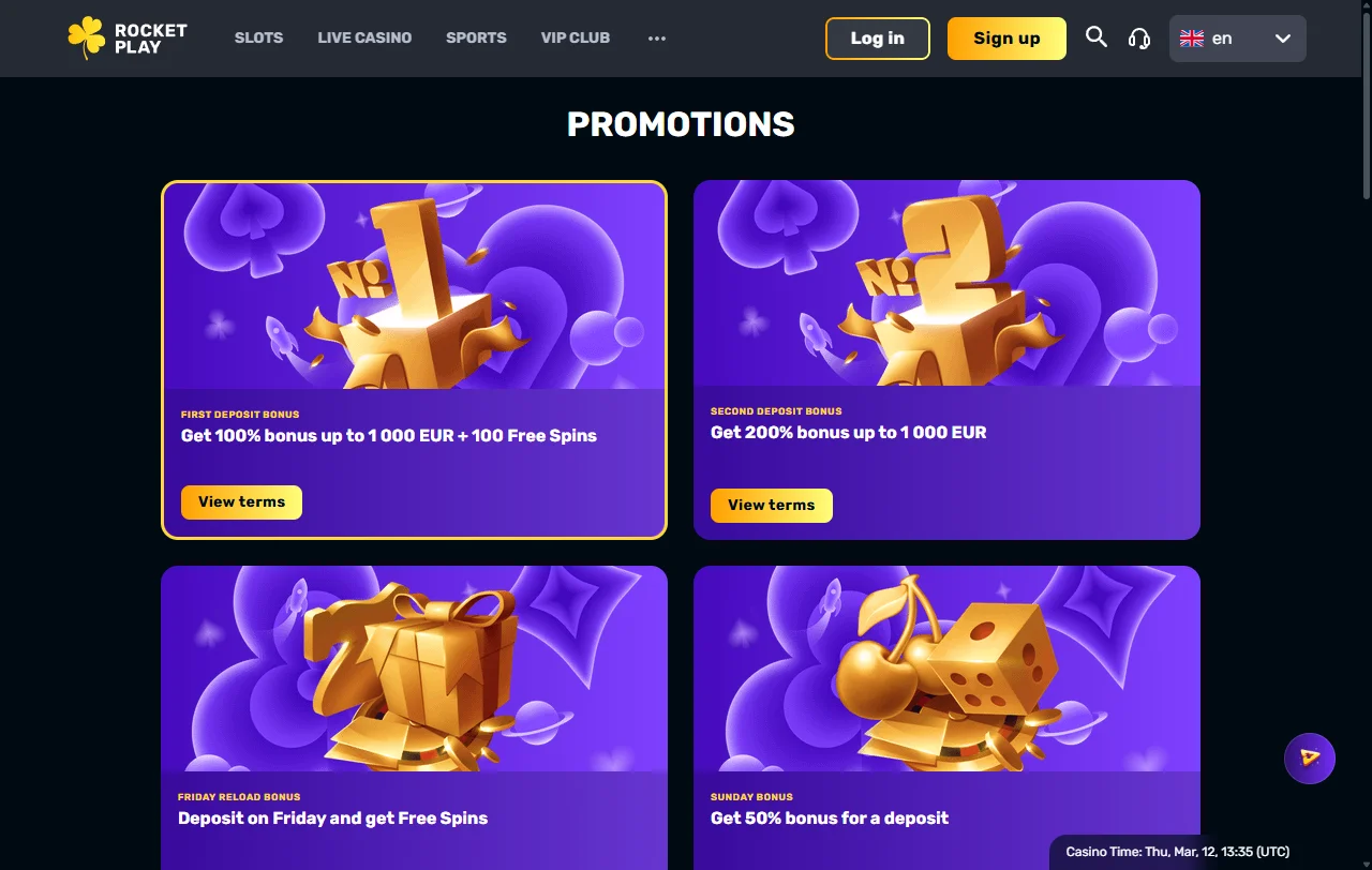 Bônus de boas-vindas RocketPlay Casino Brasil oferecendo até 150% com 50 rodadas grátis para novo jogador