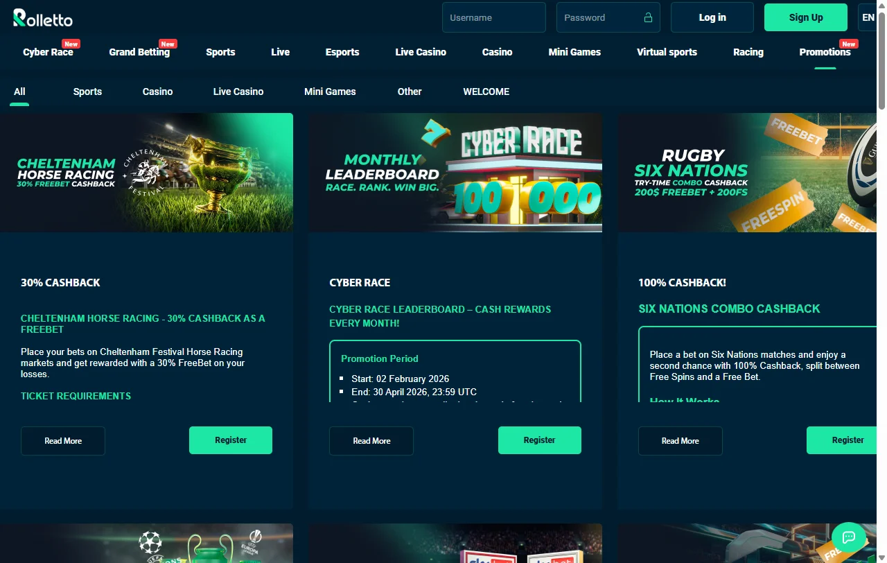 Jogos slots e mesas ao vivo disponíveis no Rolletto Casino Brasil
