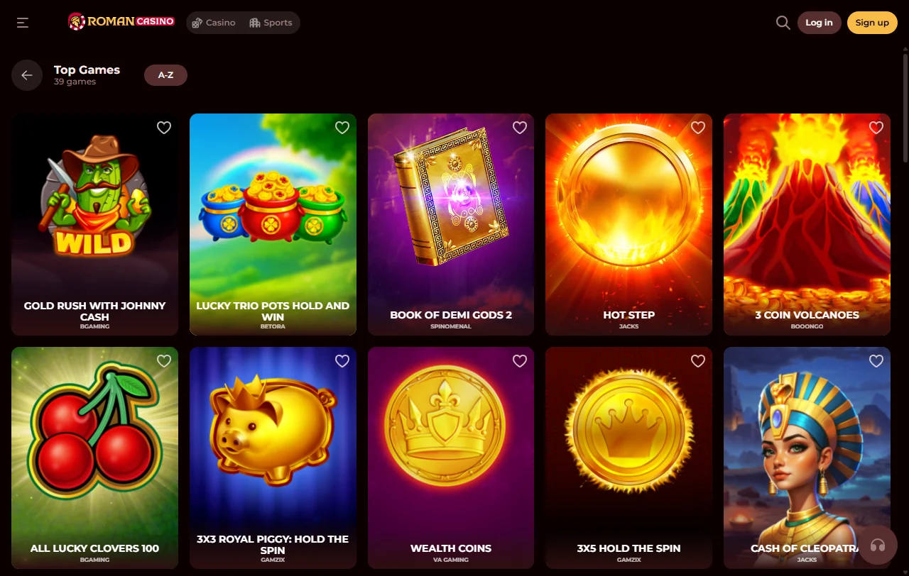 Promoções bônus e ofertas bem-vindas Roman Casino Brasil