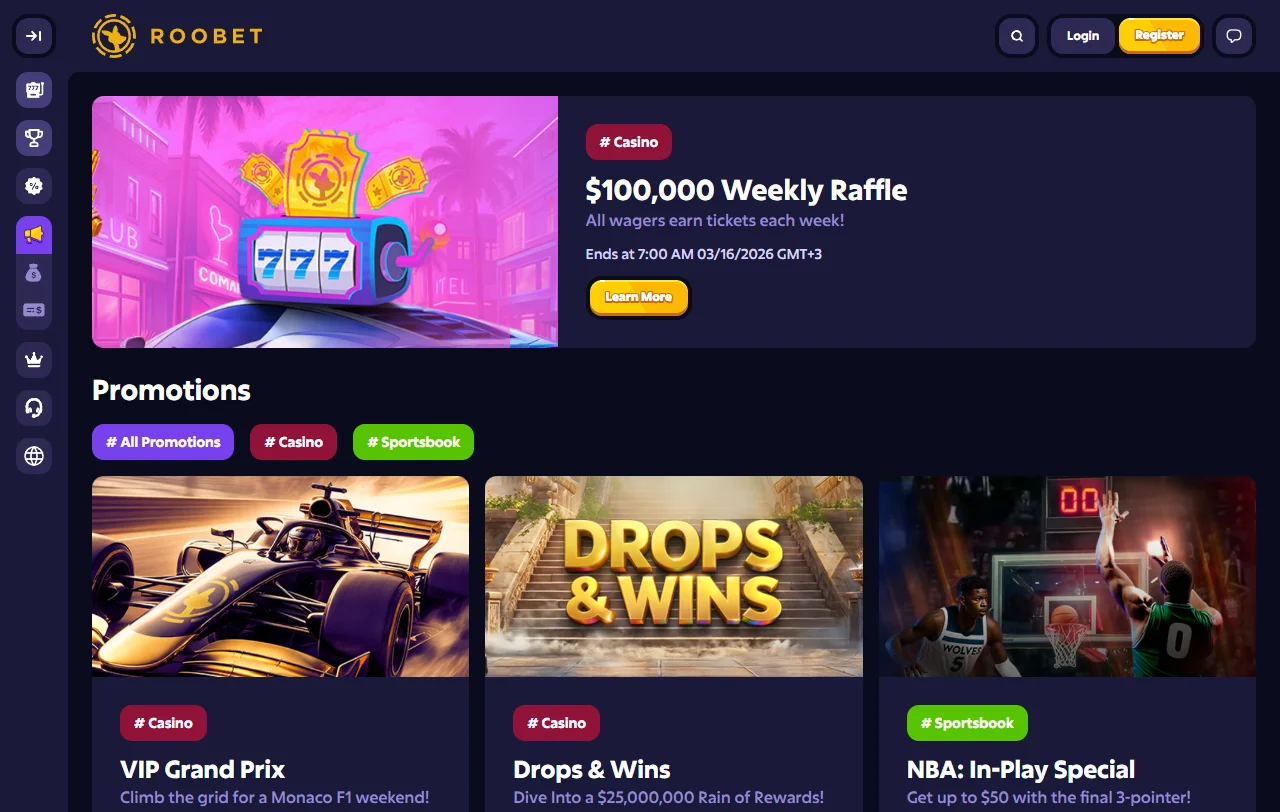 Jogos slots e crash games na Roobet Casino Brasil