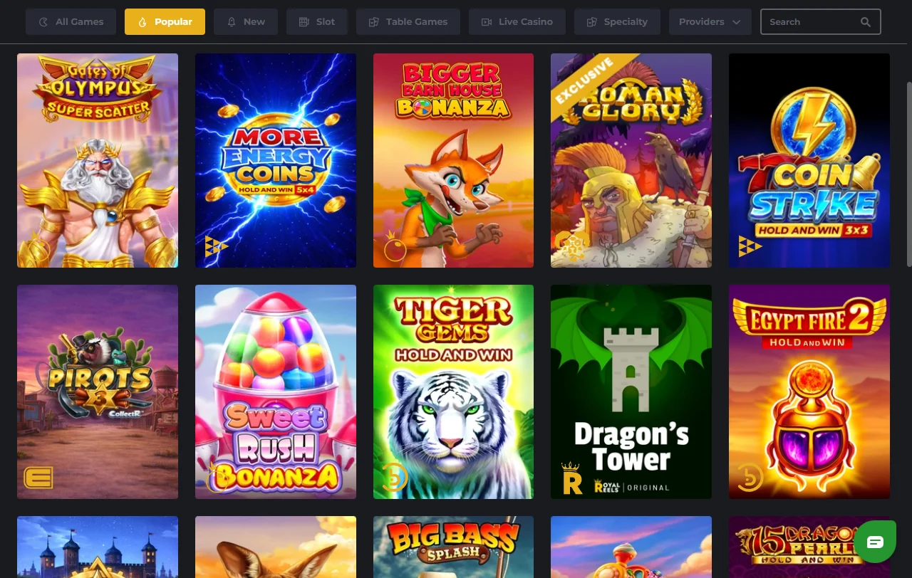 Jogos slots e entretenimento no Royal Reels Casino