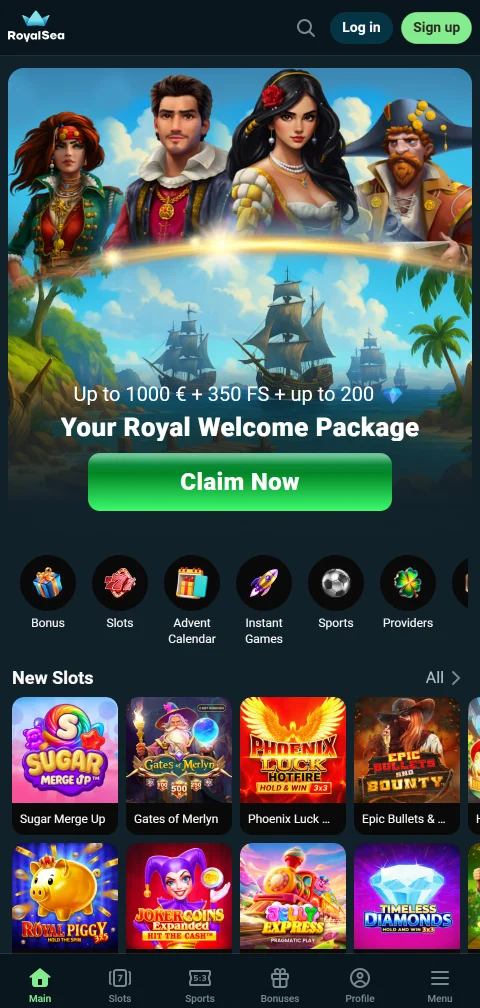 Jogos móveis responsivos RoyalSea Casino Brasil acessíveis