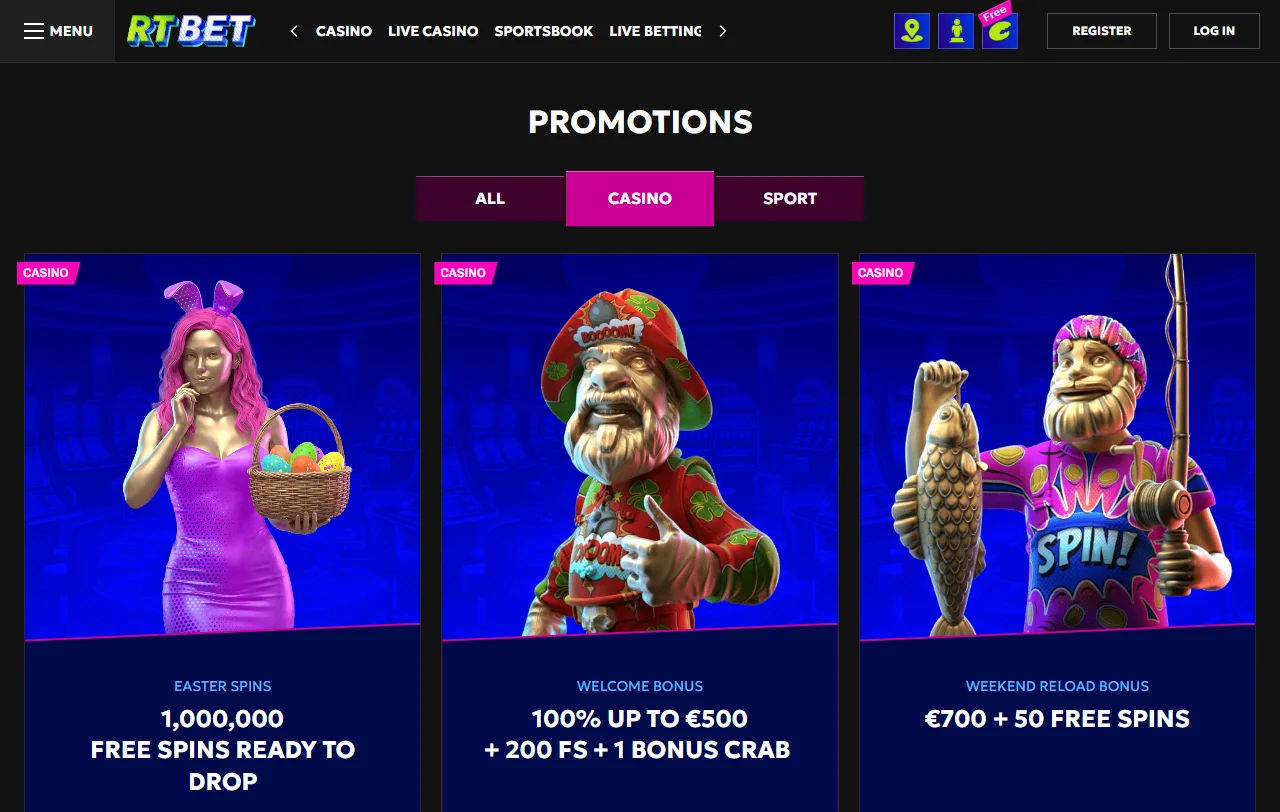 Promoções bônus bem-vindo RT Bet Casino Brasil estrutura detalhada