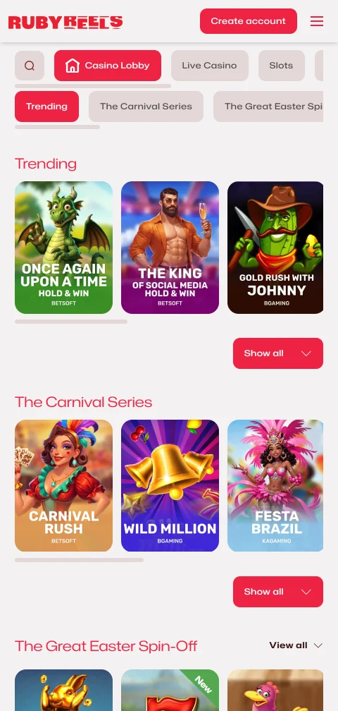 Depósitos PIX e saques no Ruby Reels Casino Brasil