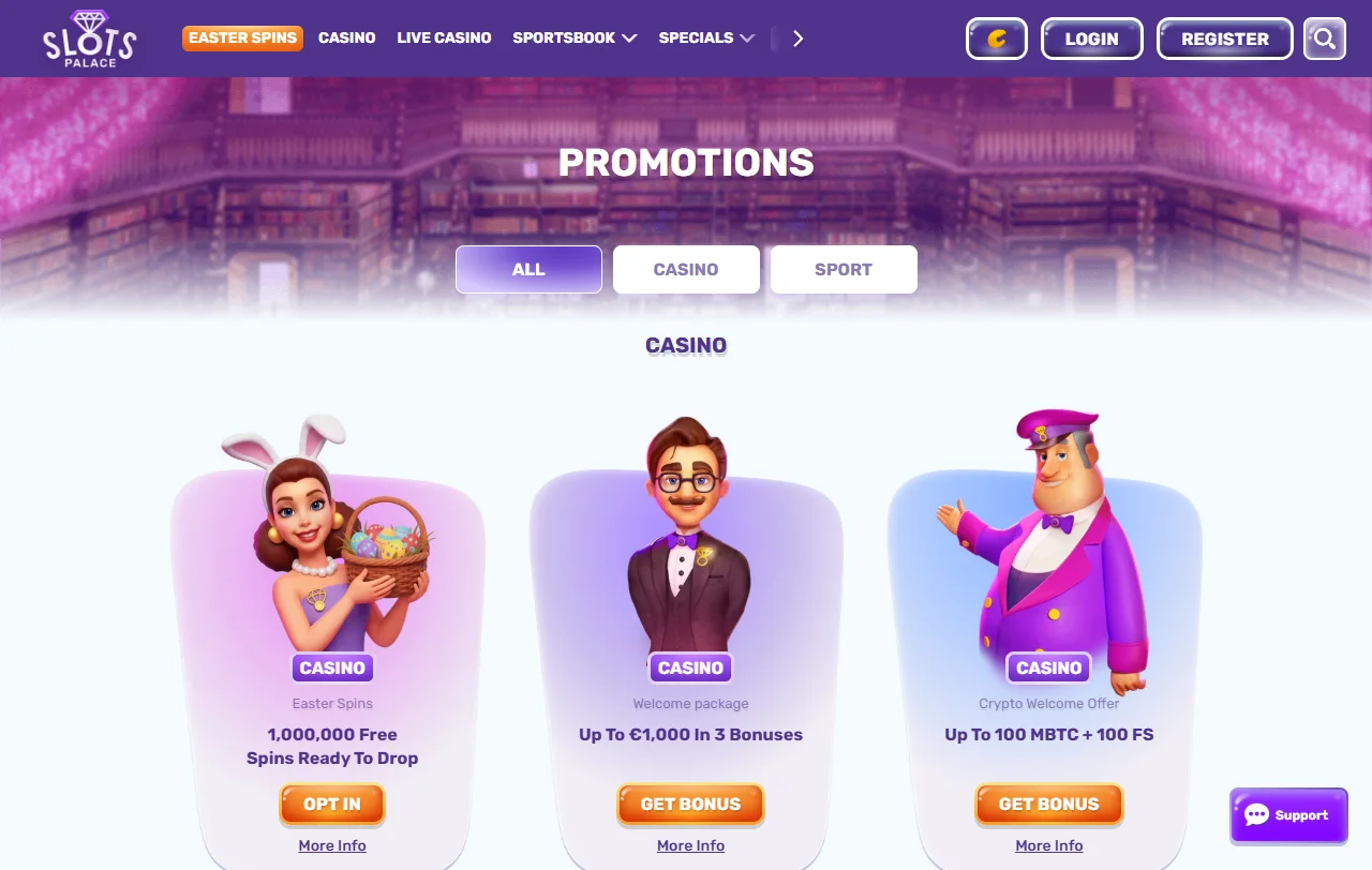 Slots e jogos variados disponíveis no SlotsPalace Casino Brasil