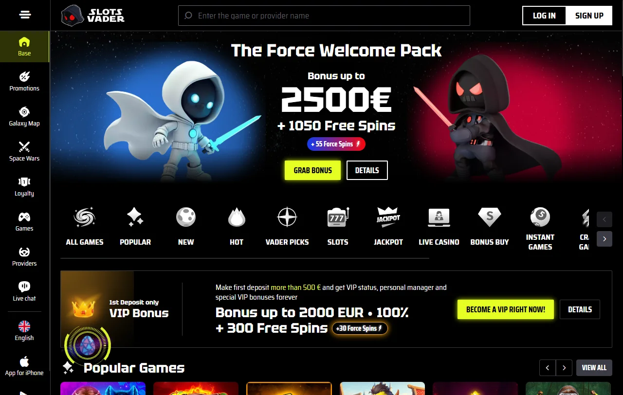 Análise completa SlotsVader Casino para mercado brasileiro
