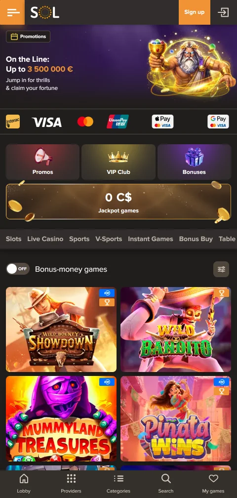 Métodos de depósito e saque em Sol Casino Brasil incluindo PIX com processamento rápido para jogadores brasileiros