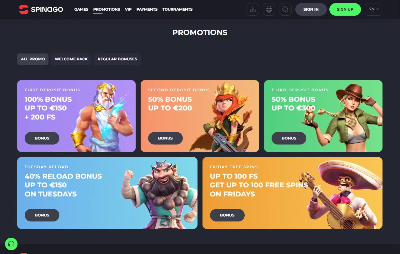Jogos slots e provedores no Spinago Casino Brasil catálogo