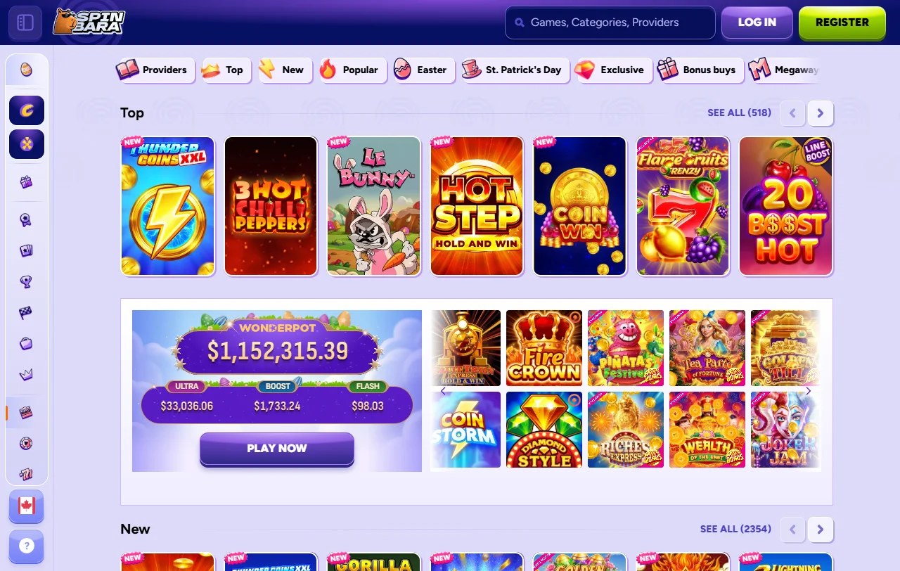 Promoções e bônus de boas-vindas SpinBara Casino Brasil