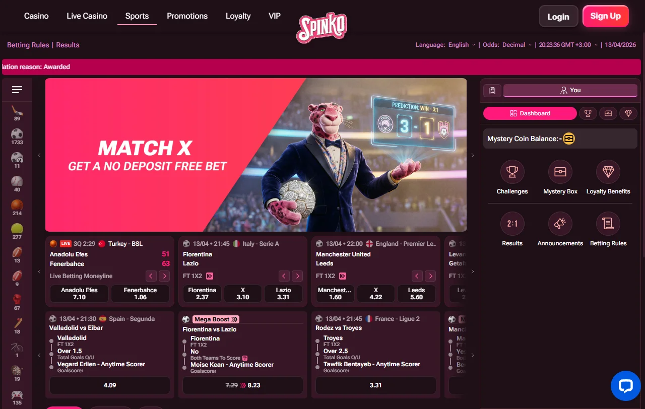 Bônus e promoções disponíveis no Spinko Casino Brasil