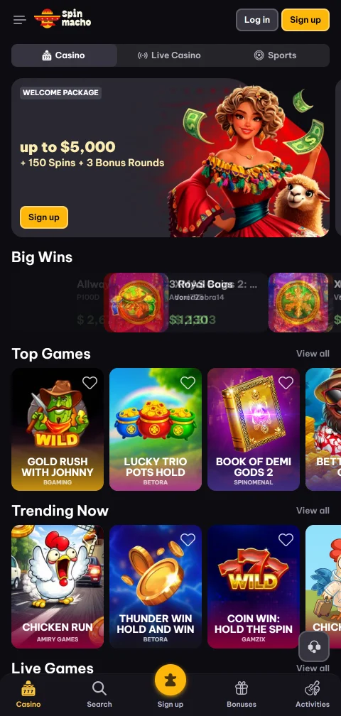 Jogos mobile acessíveis Spinmacho Casino Brasil qualquer dispositivo