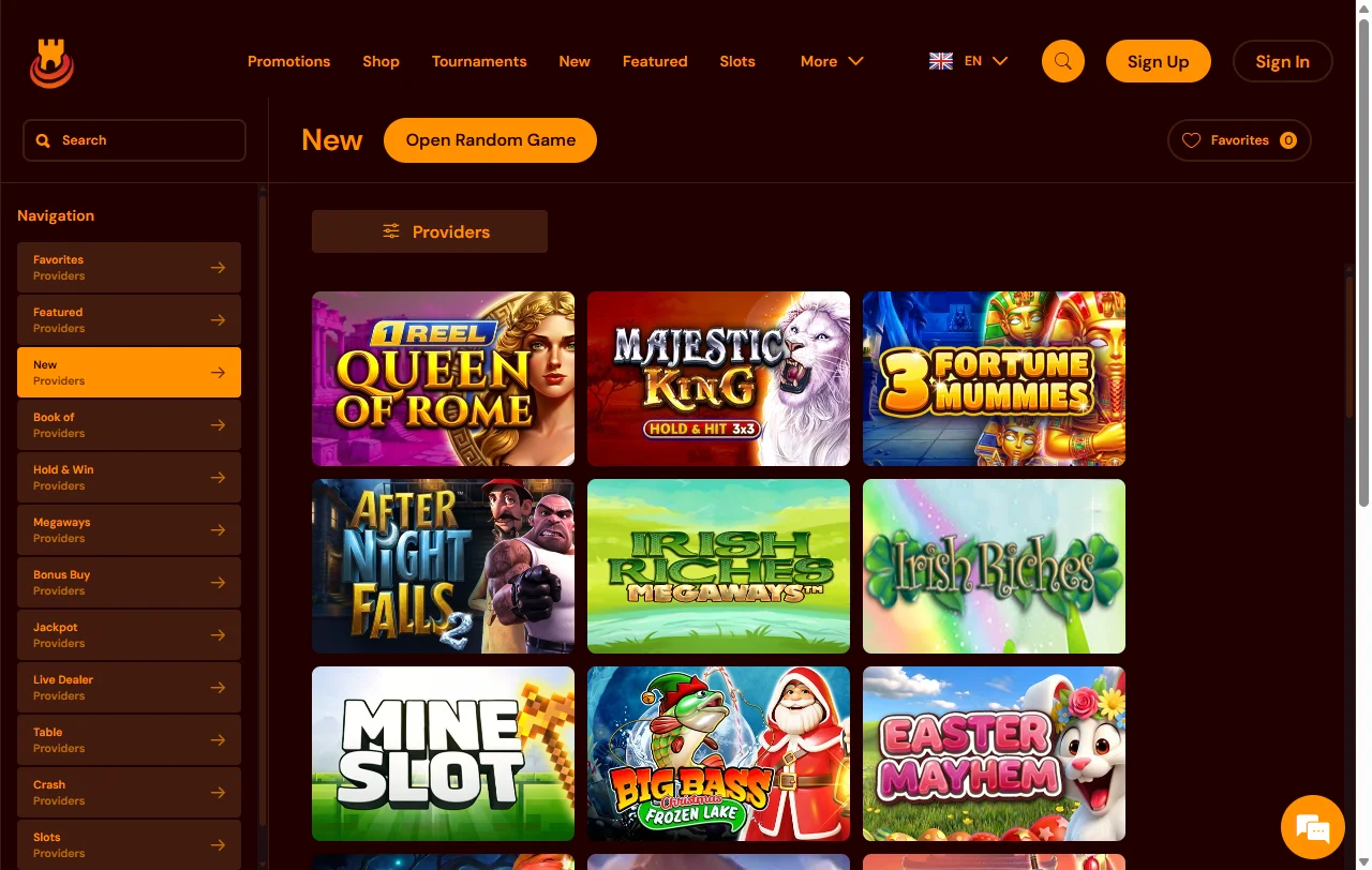 Promoções e bônus de boas-vindas Spins Castle Casino Brasil