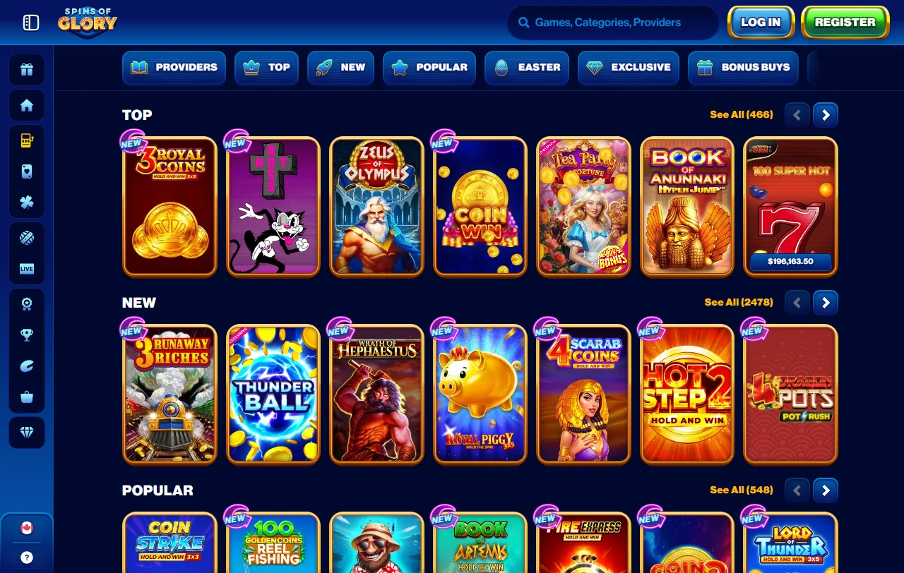 Bônus de boas-vindas e promoções Spins of Glory Casino Brasil