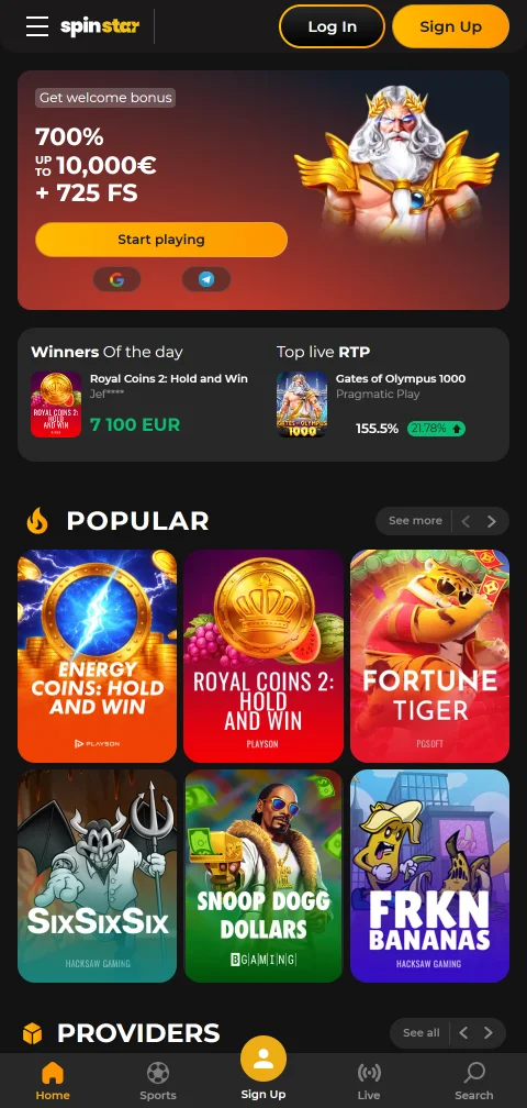 Experiência mobile SpinStar Casino Brasil otimizada