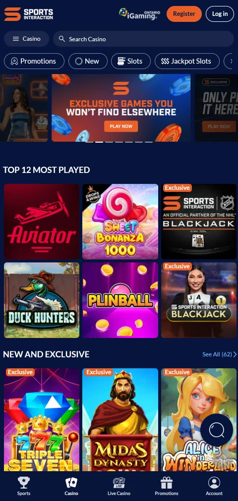 Métodos de depósito e saque no Sports Interaction Casino Brasil