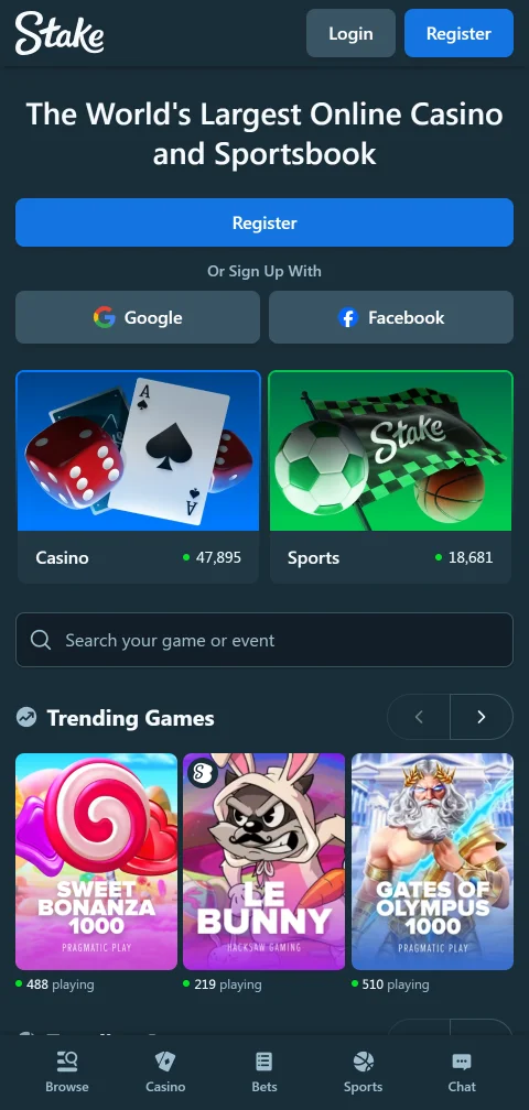 Experiência mobile Stake Casino Brasil jogos acessíveis