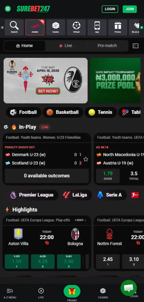 Experiência mobile e acessibilidade SureBet247 Casino Brasil