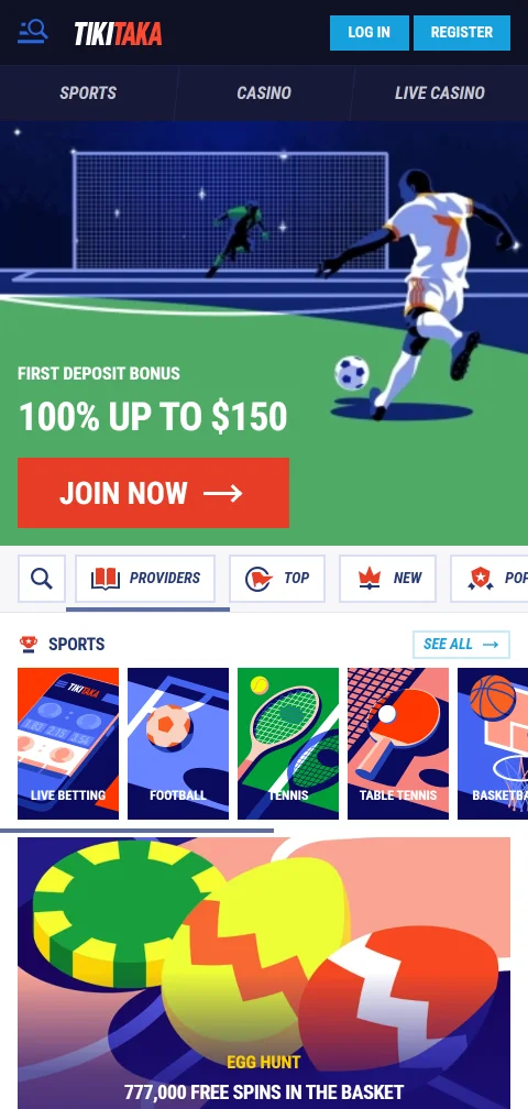 Jogos mobile acessíveis TikiTaka Casino Brasil em celular