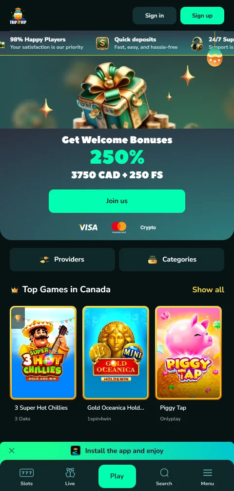 Trip2Vip Casino Brasil mobile jogos e acesso smartphone Brasil