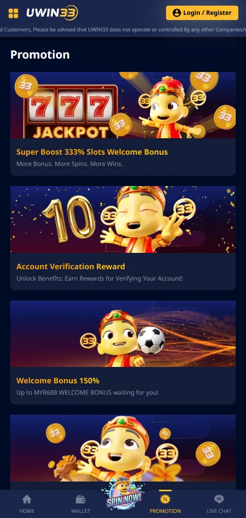 Depósitos PIX e saques na Uwin33 Casino Brasil