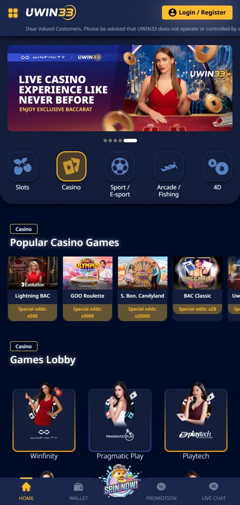 Licença e segurança Uwin33 Casino Brasil