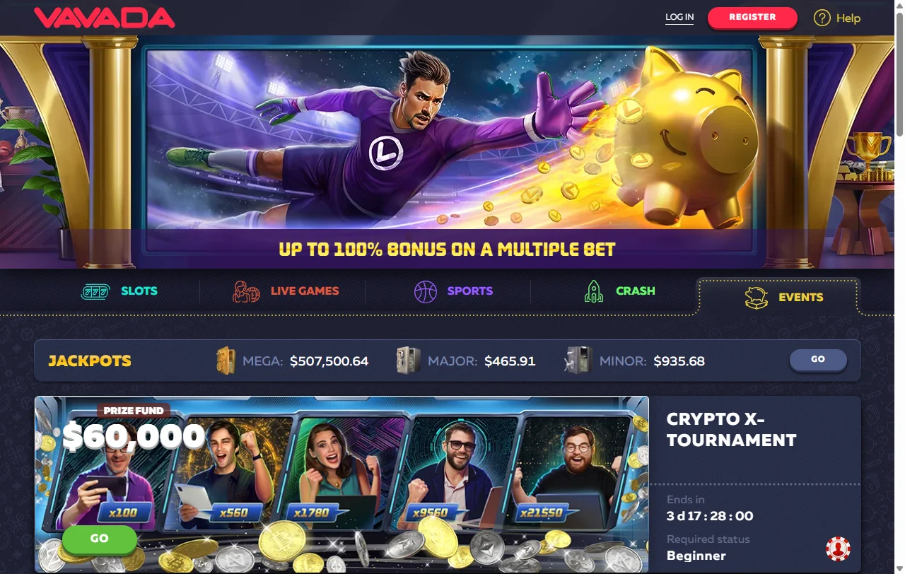 Seleção de jogos e slots na Vavada Casino Brasil