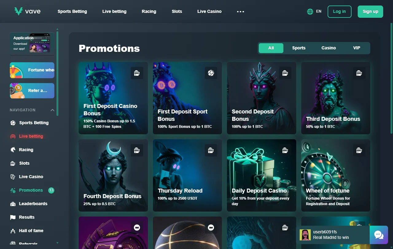 Seleção jogos e provedores principais Vave Casino Brasil