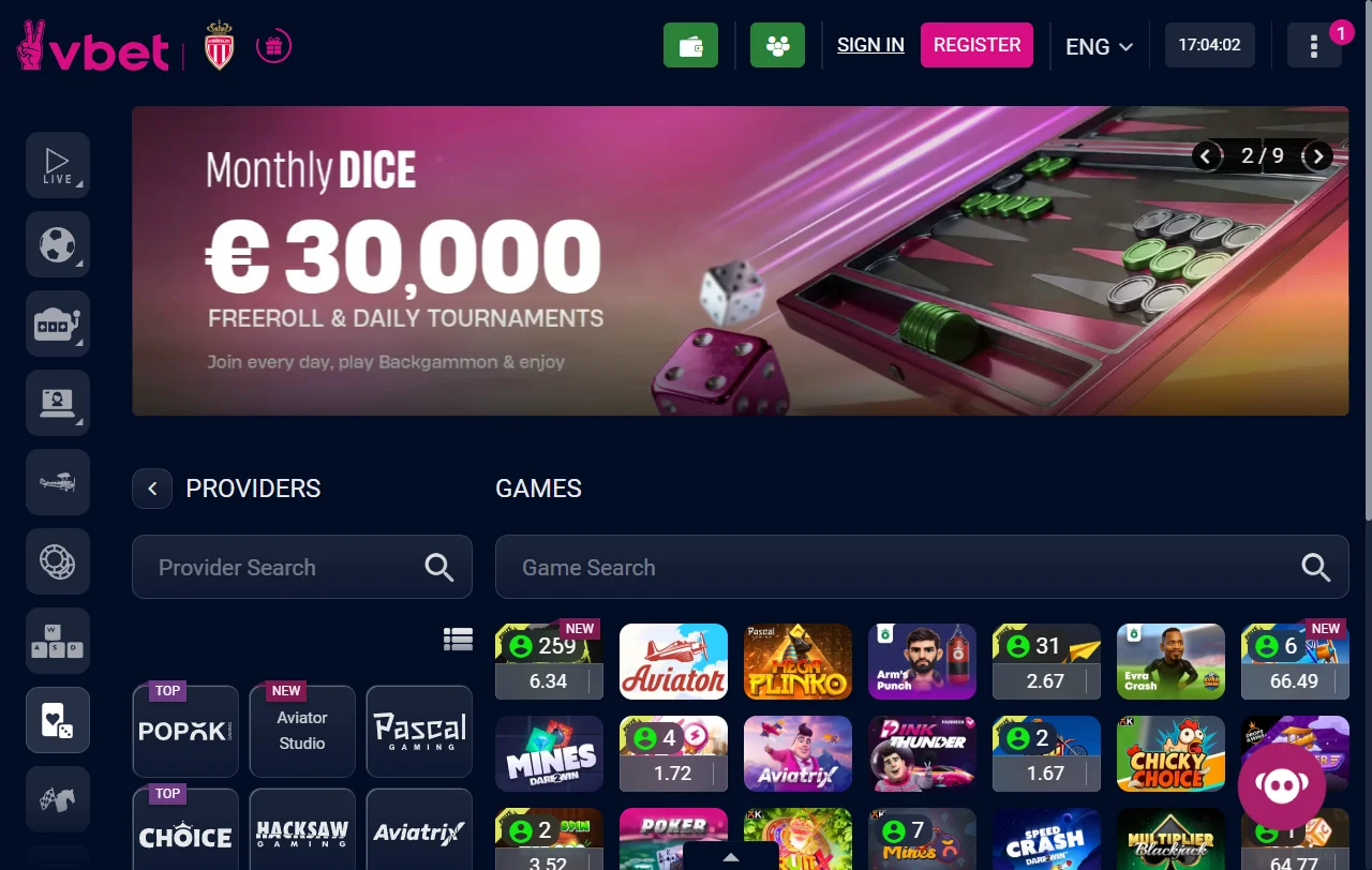 Bônus de boas-vindas e promoções Vbet Casino Brasil